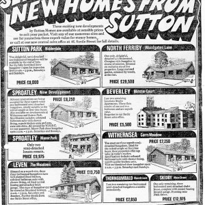 Sutton Developments Hull early advertising
