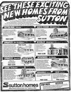 Sutton Developments Hull early advertising Sutton Developments Hull early advertising